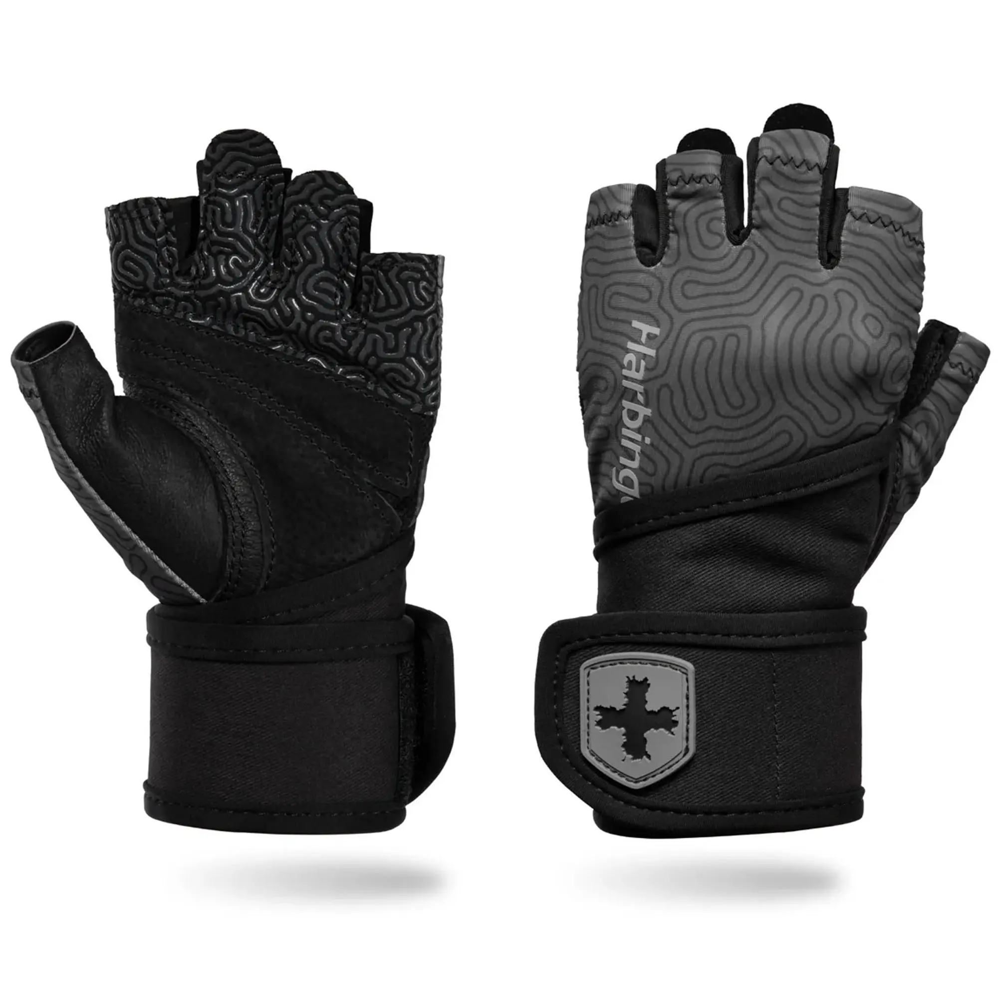 Harbinger Women's Pro Wrist Wrap Gloves 3.0 - Carbon, Gloves For Gym, Exercise Gloves