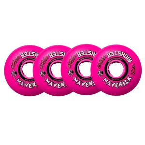 Rink Rat Roller Hockey Wheels Rinkster Maverick 76mm XX Grip Pink 4-Pack