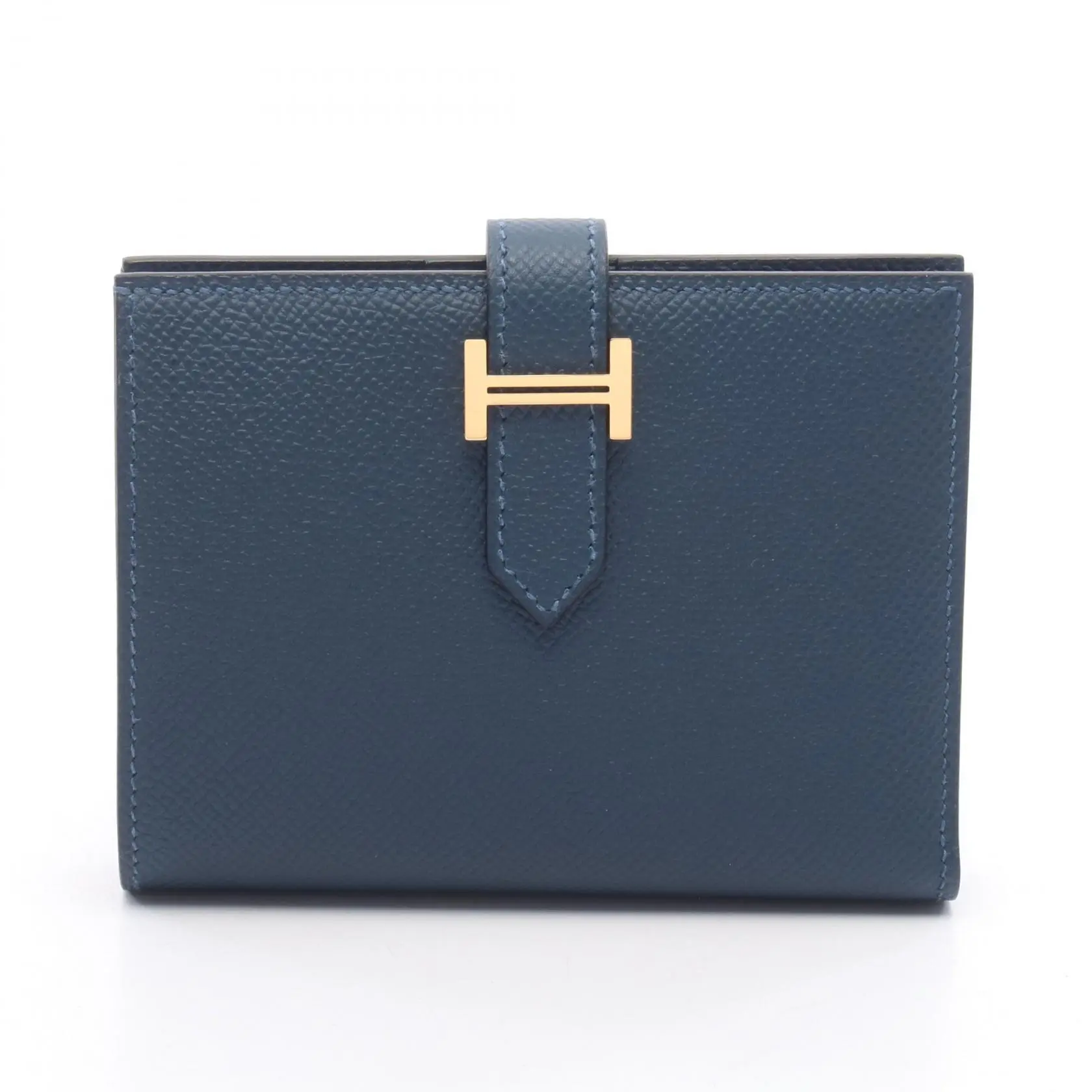 Pre-owned HERMÈS Calfskin Small Leather Goods Hermes Bearn Compact Wallet