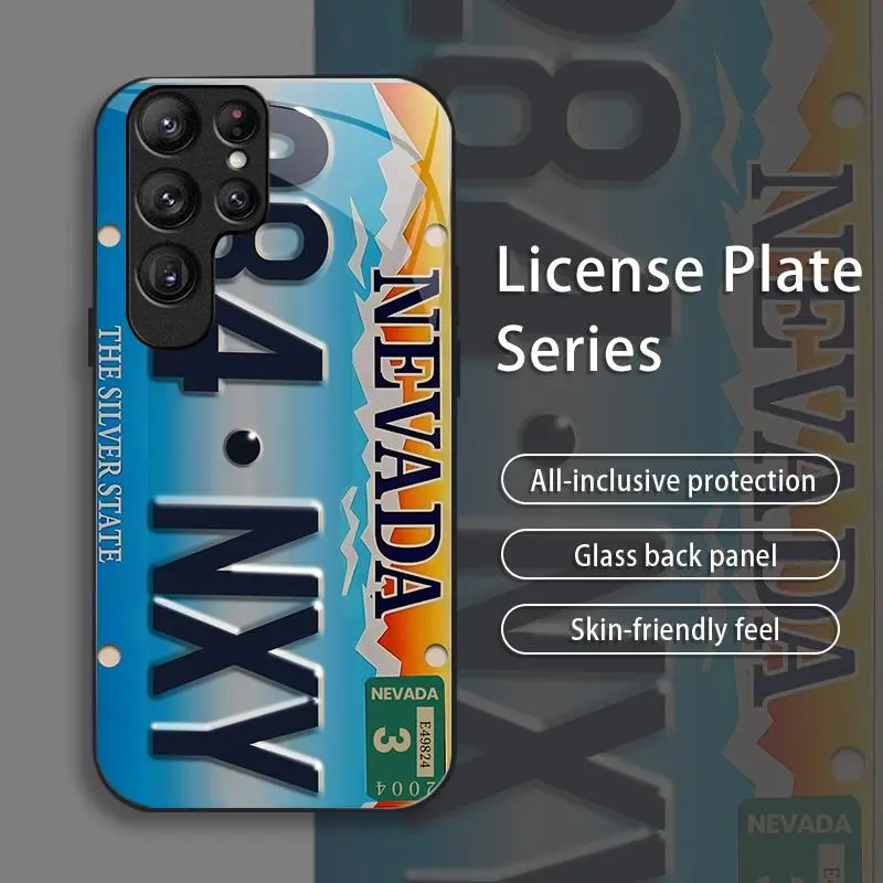 Suitable for [Galaxy S24 Ultra] A retro-style phone case featuring a classic license plate pattern 995