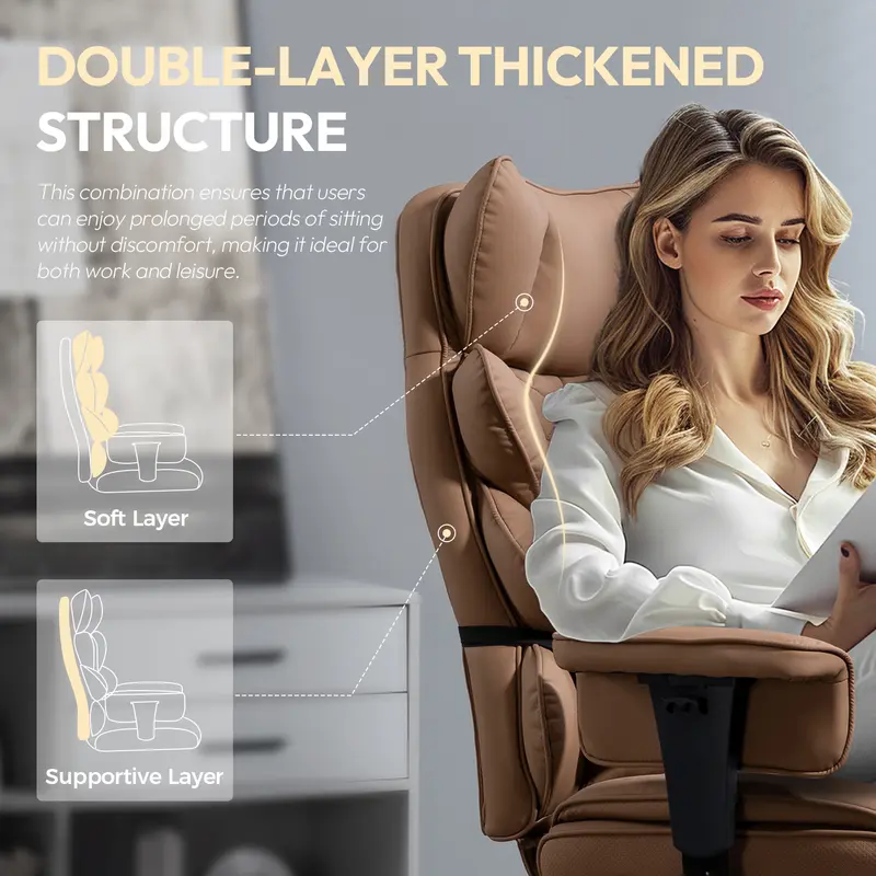 Close up of CurveThrone double-layer backrest structure