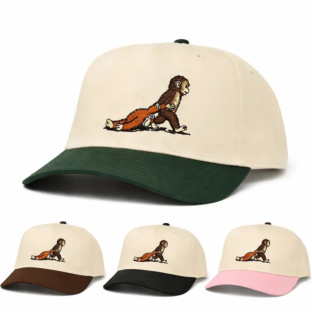 Unisex Funny Monkey Meme Embroidered Trucker Baseball Cap - Meme Humor, Cotton, Adjustable Snapback, Breathable Mesh Back, "This is Literally Me" Design, All Seasons Sports & Outdoor Hat for Friends, Birthday Gift, Funky, One Size