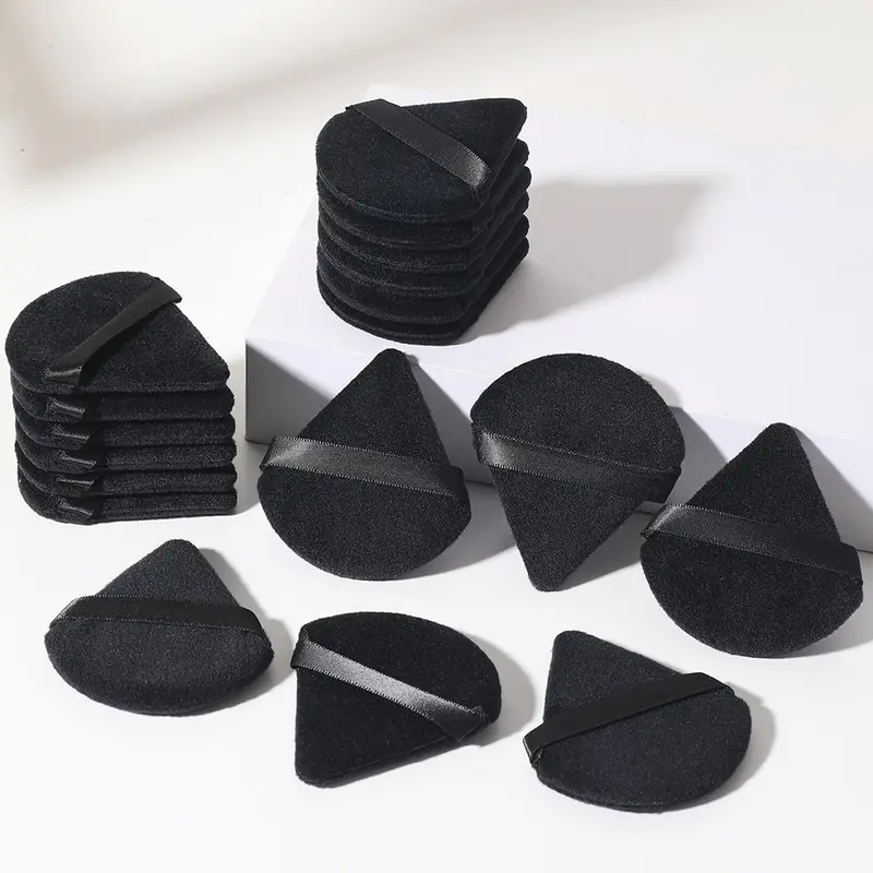 Triangle Powder Puff, 24pcs/set Soft Makeup Sponge Puff, Dry & Wet Use Makeup Puff, Professional Makeup Tools for Women, Midnight Shimmer, Christmas Gift