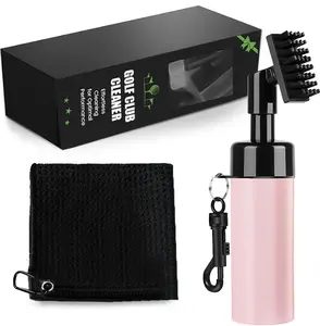 Golf Club Cleaner- Microfiber Golf Towel- Golf Club Cleaner Brush-Holds 6.7oz of Water- Golf Club Spray Bottle- Compact and Durable, Golf Accessories for Men- Golf Club Spray Brush with Water