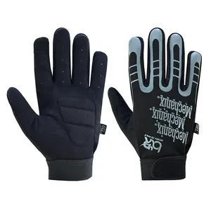 Heavy Duty Work Gloves with Touchscreen | Welding, Power Tools & Construction Use Black