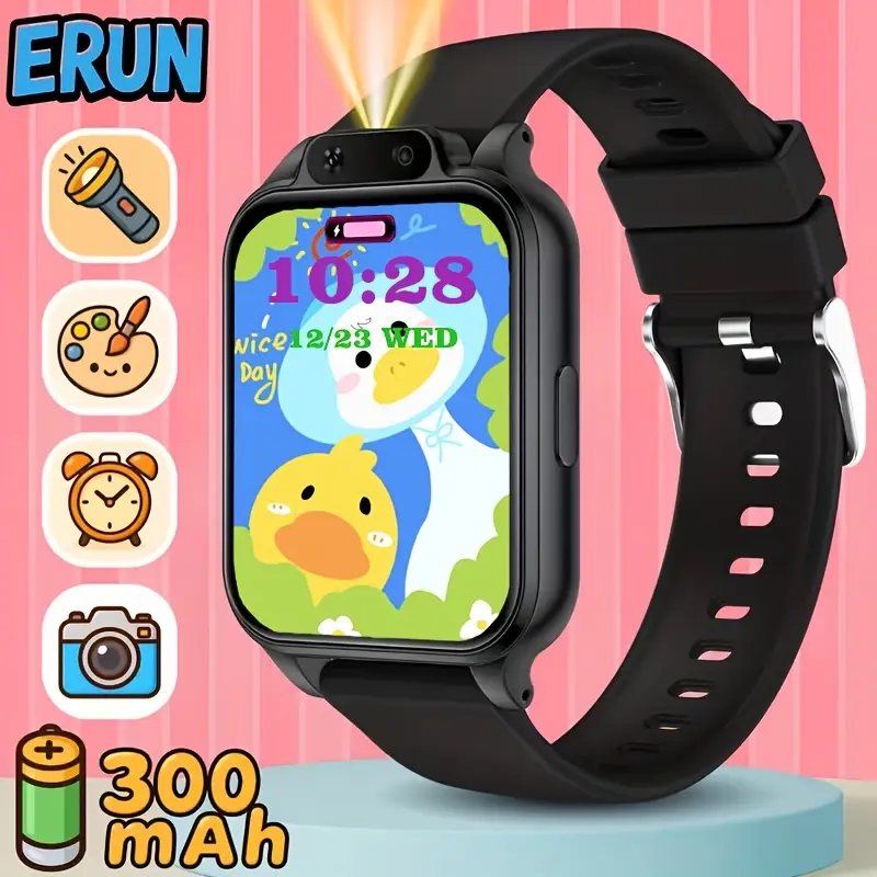 Smart Watch for Boys and Girls, Ages 3+, 18 Educational Games, Front Camera, Flashlight, Step Tracker, Sleep Monitor, Holiday Gift, Fitness Tracker Watch