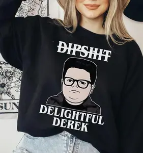 Delightful Derek Sweatshirt, Dipshit Derek Stranger Things Sweatshirt, Sci-Fi Horror Movie Graphic, Gift for Men & Women Fans 3