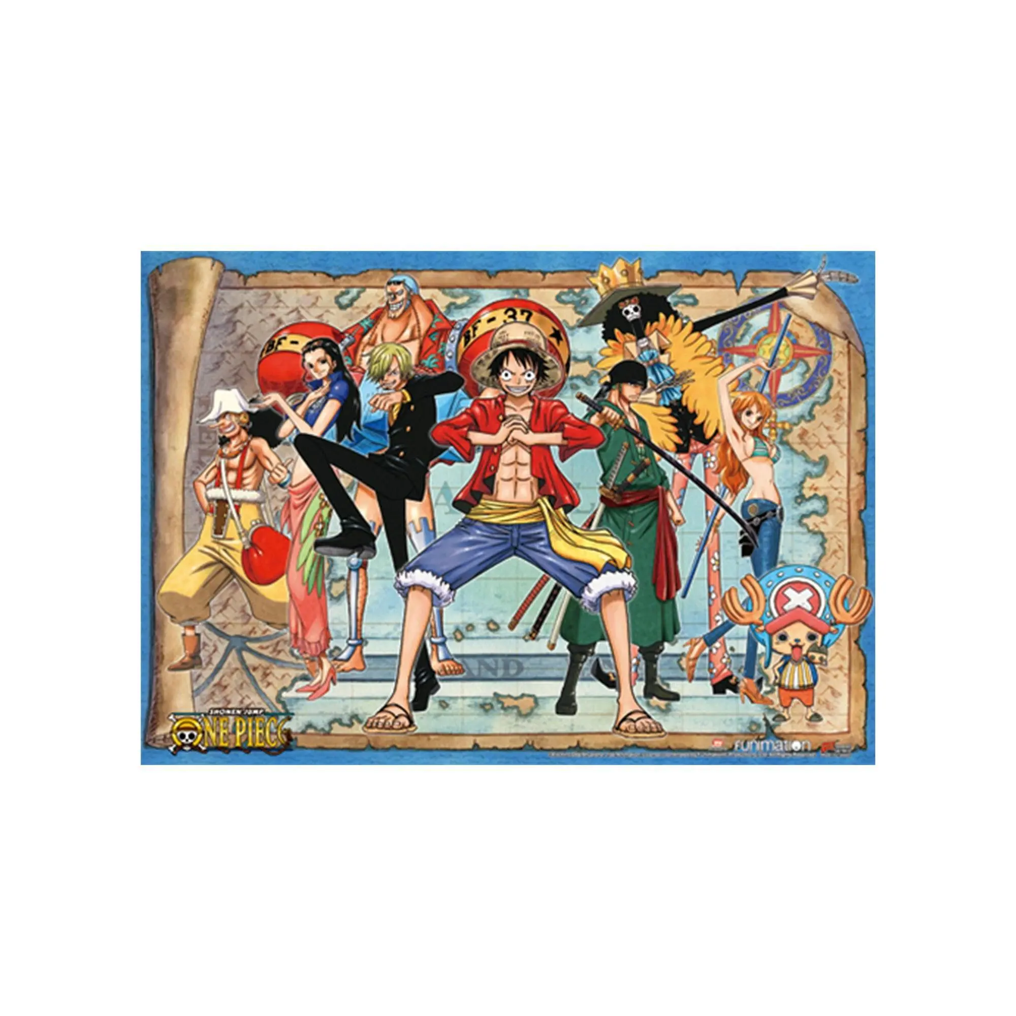 One Piece - New World Monkey D. Luffy Group 02 Wall Scroll