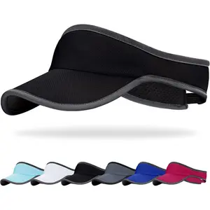 Sports Sun Visor for Men Women, Lightweight Soft Quick-Dry Visor Hat, Packable Tennis Golf Running Visor