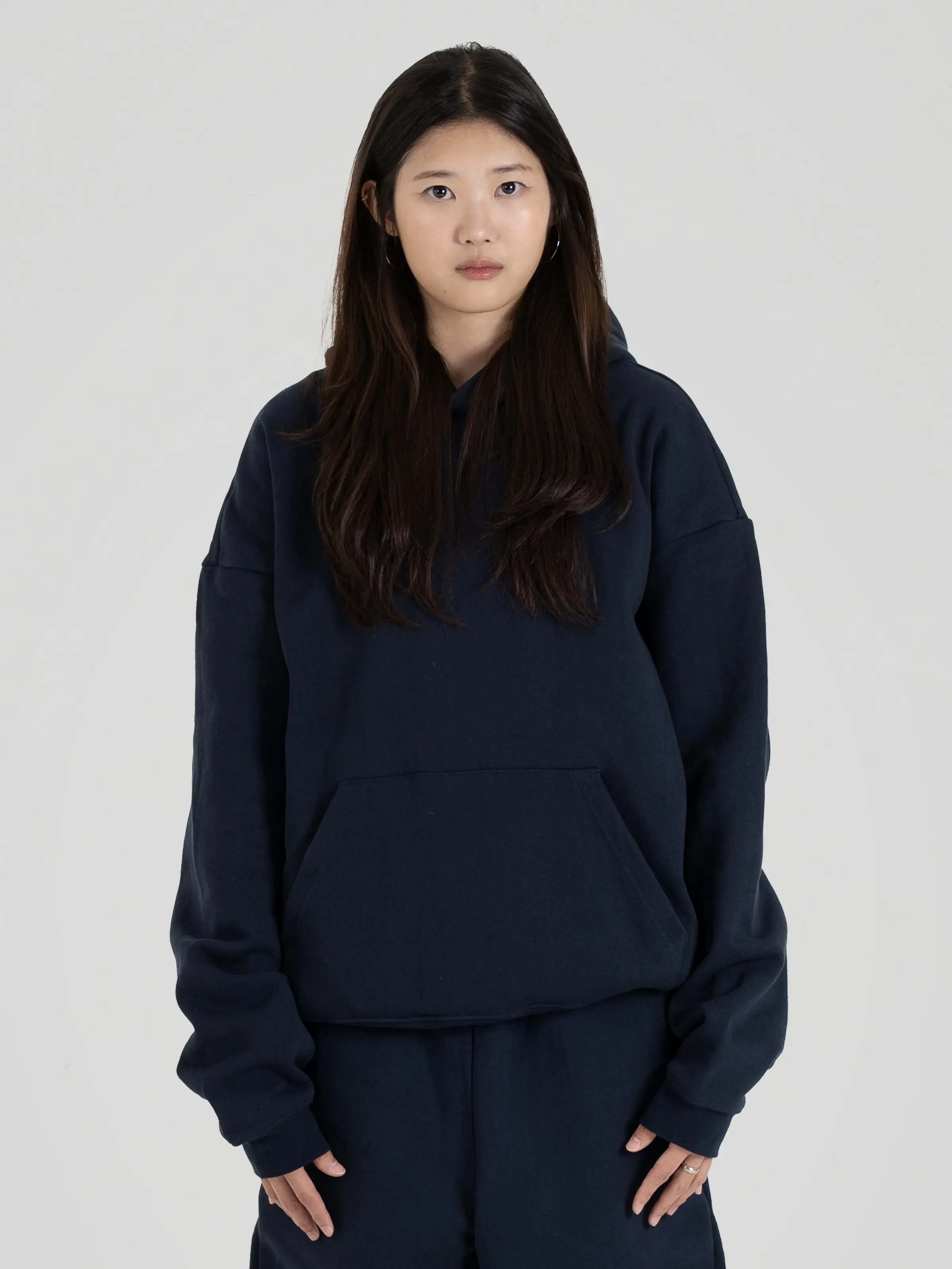 350 GSM ' Dark Navy' Fleece Hoodie