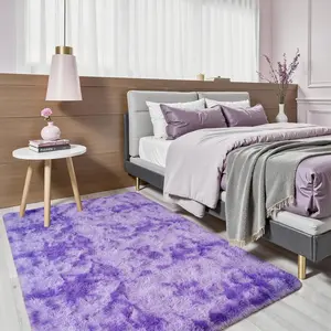 3x5 feet tie dye carpet, ultra soft and fluffy modern bedroom carpet, indoor plush carpet, home decoration