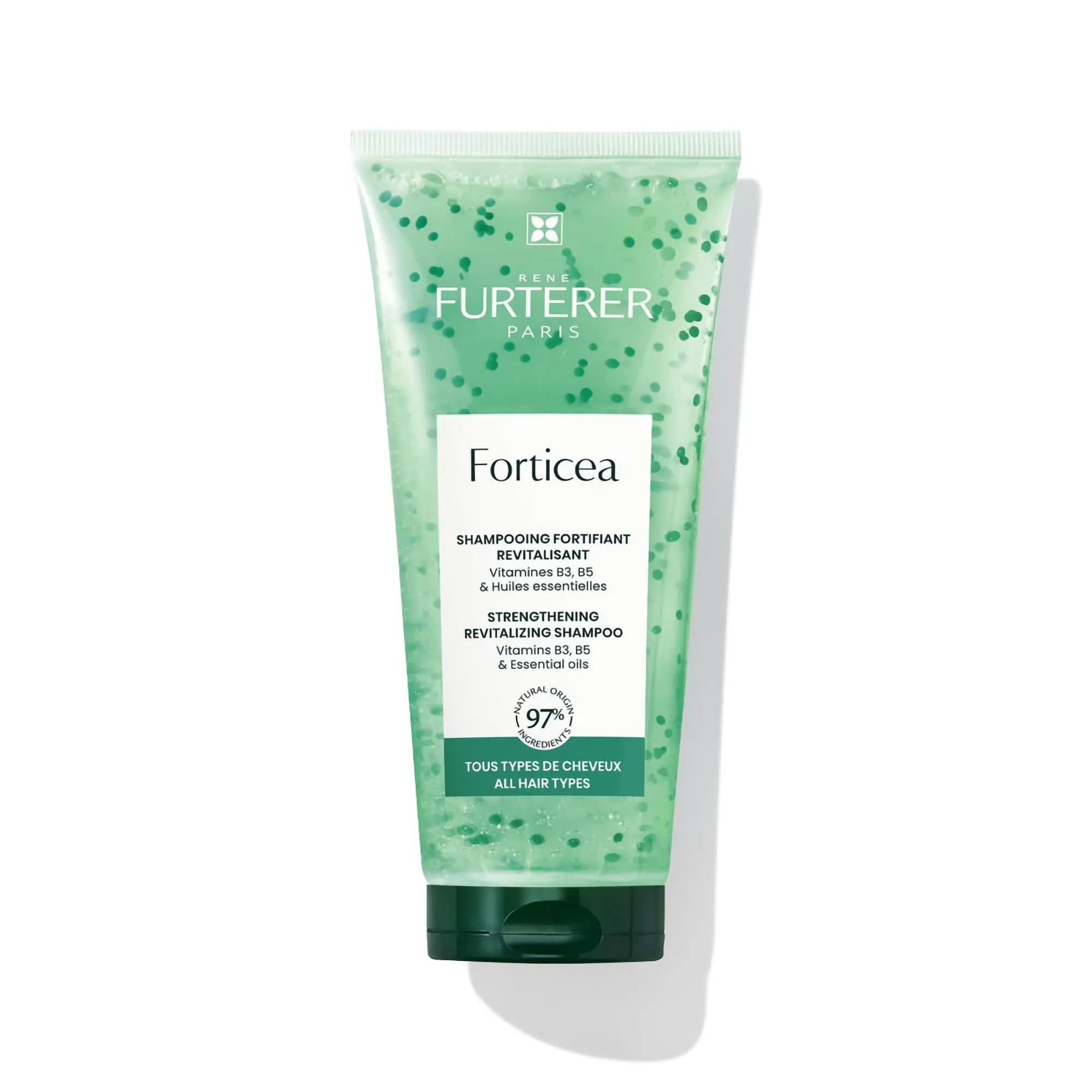 Rene Furterer FORTICEA Energizing Shampoo, Strengthening and Nourishing Daily Hair Cleanser with Guarana and Algin