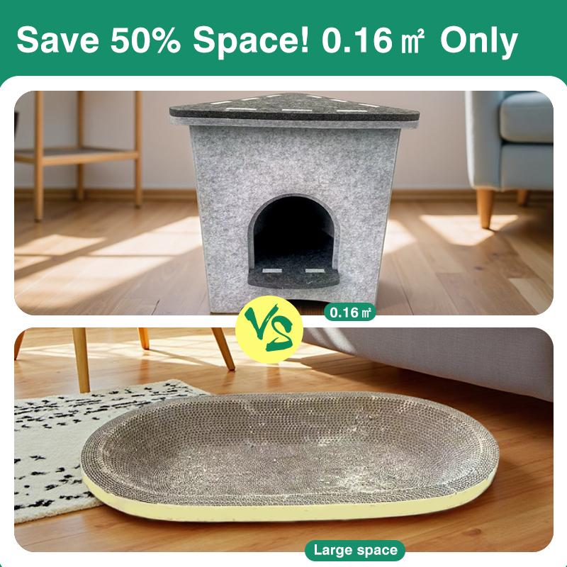 Triangular Flower Pet Nest – Compact Hideaway for Small Indoor Cats! Scratch - Resistant & Easy to Assemble apartment cat