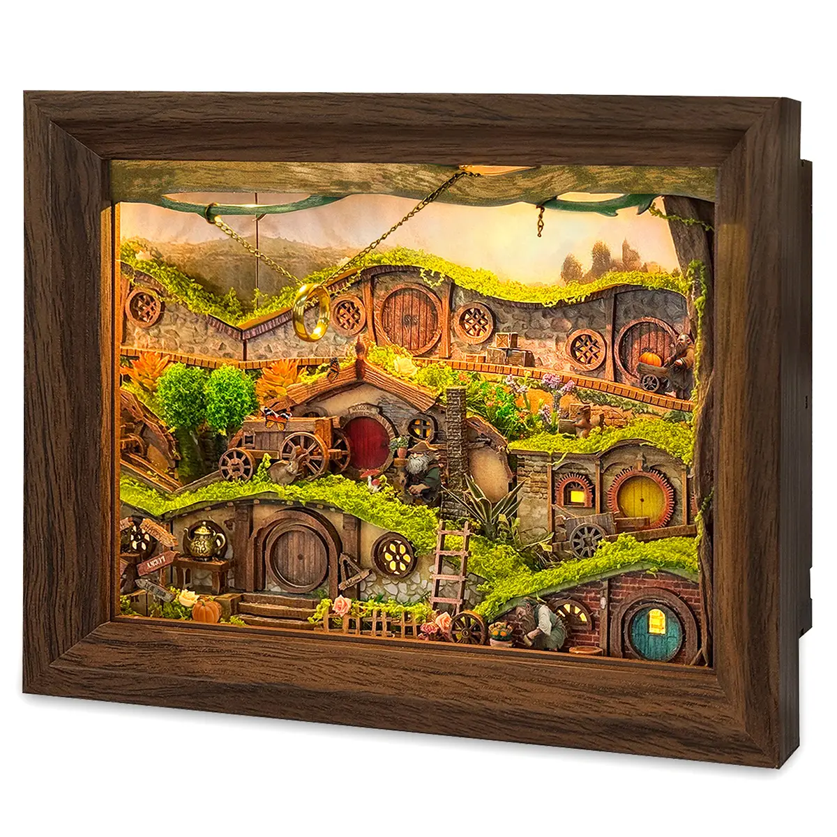 Hobbit Wooden House DIY Kit - 3D Wooden Puzzle, Handmade Crafts Making Project with Wood for Crafts, Bookshelf Decor for Adults, Valentine's Day/Birthdays Gifts