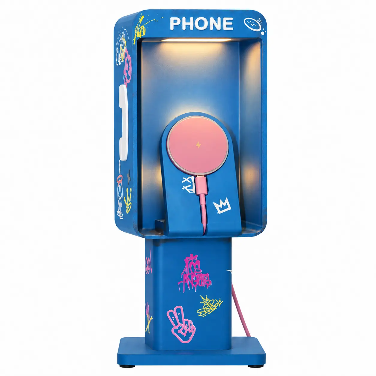 1316 Retro Phone MagSafe Chr Booth Magnetic Phone Stand – Blue Pop Edition