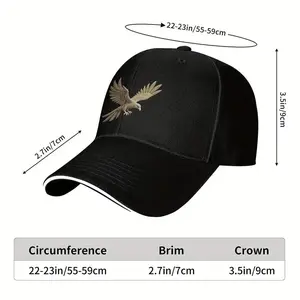 Vintage Eagle Black Pattern Baseball Cap Trucker Hat Unisex Summer Sun Hat For Running, Cycling, Golf Preparation City Street Hippie Vibe Protective Baseball Cap Lightweight Fast-Drying Sports Hat premium adjustable snapback running hat trendy dad cap