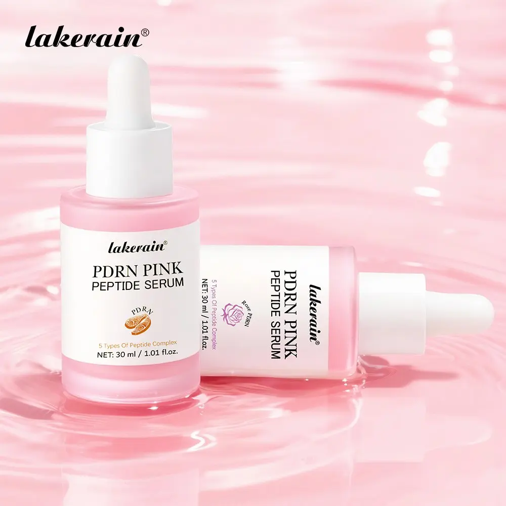 Lakerain Pink Peptide Serum Improves Dullness Uneven Skin Tone, Provides Hydration, Moisture, Supports Elasticity, Moisturize, Lightweight Fast-Absorbing Hydrate Formula Gentle for All Skin Types, Ideal for Daily Skincare Routine, Hydrating, Moisturizing