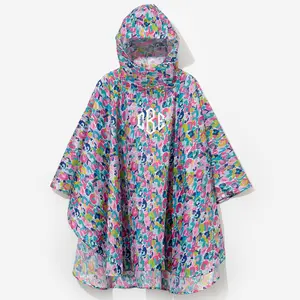 ML Marleylilly Monogrammed Rain Poncho - Lightweight Packable Polyester & Waterproofing PVC