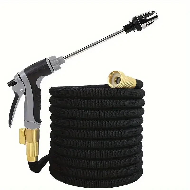Garden Hose with Sprayer, 3/4 Inch High Pressure Magic Automatic Retractable Hose, Multifunctional Water Sprayer for Outdoor Garden Watering