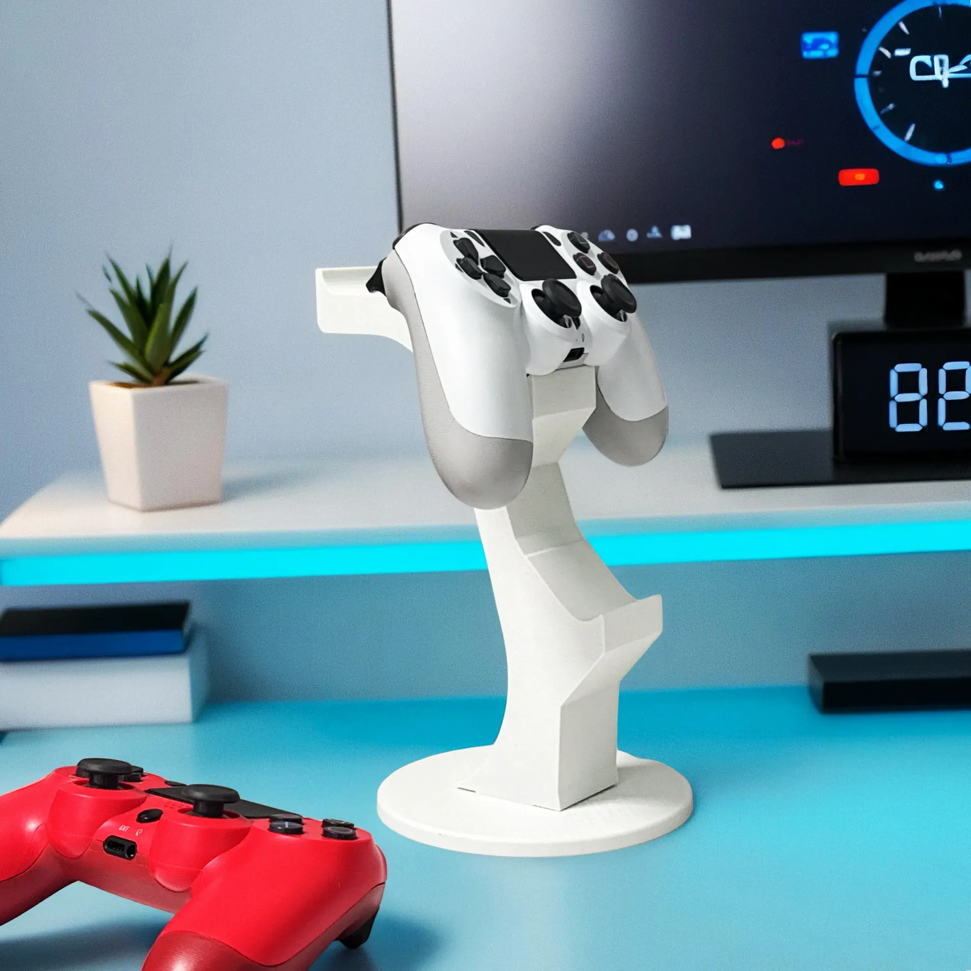 Dual Xbox Controller Headset Stand Desktop Organizer, Gaming Accessory ...