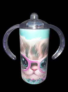 12oz Kitty Tumbler Sippy Cup for Kids