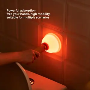 Cute Silicone Plunger Decor Lamp, Eye Friendly Warm Light Adjustable Brightness Bedside Light