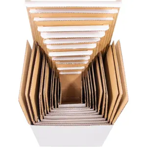 Prank Gift Boxes Nesting Gift Boxes Surprise Box White Carton Square Prank Box Funny Gag Gift for Weddings Anniversaries Birthday Packaging Presents 12 Nesting Cartons