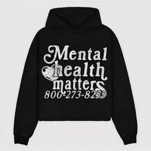 Mental Health Matters Graphic Print Pullover Hoodie Casual Hoodie Casual Classic Gimp Desinger Hoodies Hoodies Cropped R Hoodied for Men & Women