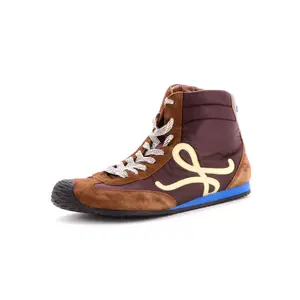 Pre-owned Loewe Women's Ballet Runner 2.0 High-Top Sneakers Suede and Nylon by Rebag