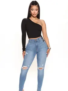 Our Favorite High Rise Skinny Jeans - Medium Blue Wash, Durable Material, Versatile Fit, Petite 27" Inseam, Regular 29" Inseam, Tall 34" Inseam, Compression Stretch Fabric, Faux & Functional Pockets