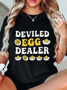 100% Cotton Funny Deviled Egg Dealer Thanksgiving T-Shirt