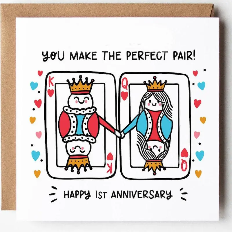 Happy Anniversary Card, Paper Anniversary Gift, Wedding Anniversary Card, 1PC Anniversary Card, Non-Sensitive Goods, No Plug Type, Origin China