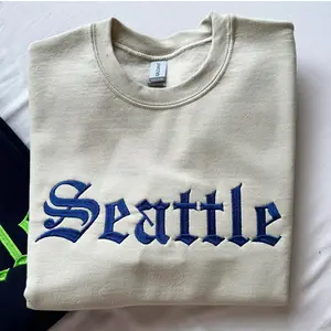 Seattle Embroidered Sweatshirt, Gift From Seattle