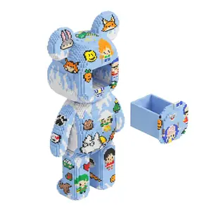 Big Pirates Sticker Bear Building Blocks Set (30,964 Pcs) 3D Micro Building Block Model, Urban Art Collectible & Unique Display Gift for Adults & Teens | YaoYaoPlay