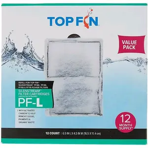 Top Fin Silenstream Large PF-L Filter Cartridges Refill 12 Count