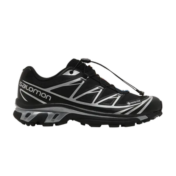Salomon XT-6 GORE-TEX 'Black Silver' Running Sneakers, Waterproof Outdoor Sports Footwear, Multi-Size Option