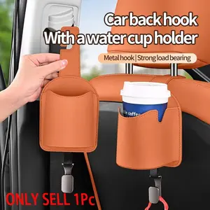 Car Back Seat Headrest Mount Holder Car Seat Back Storage Bag Car Rear Seat Cup Holder Auto Phone Holder for Rear Row with Hook Car Backseat Organizer
