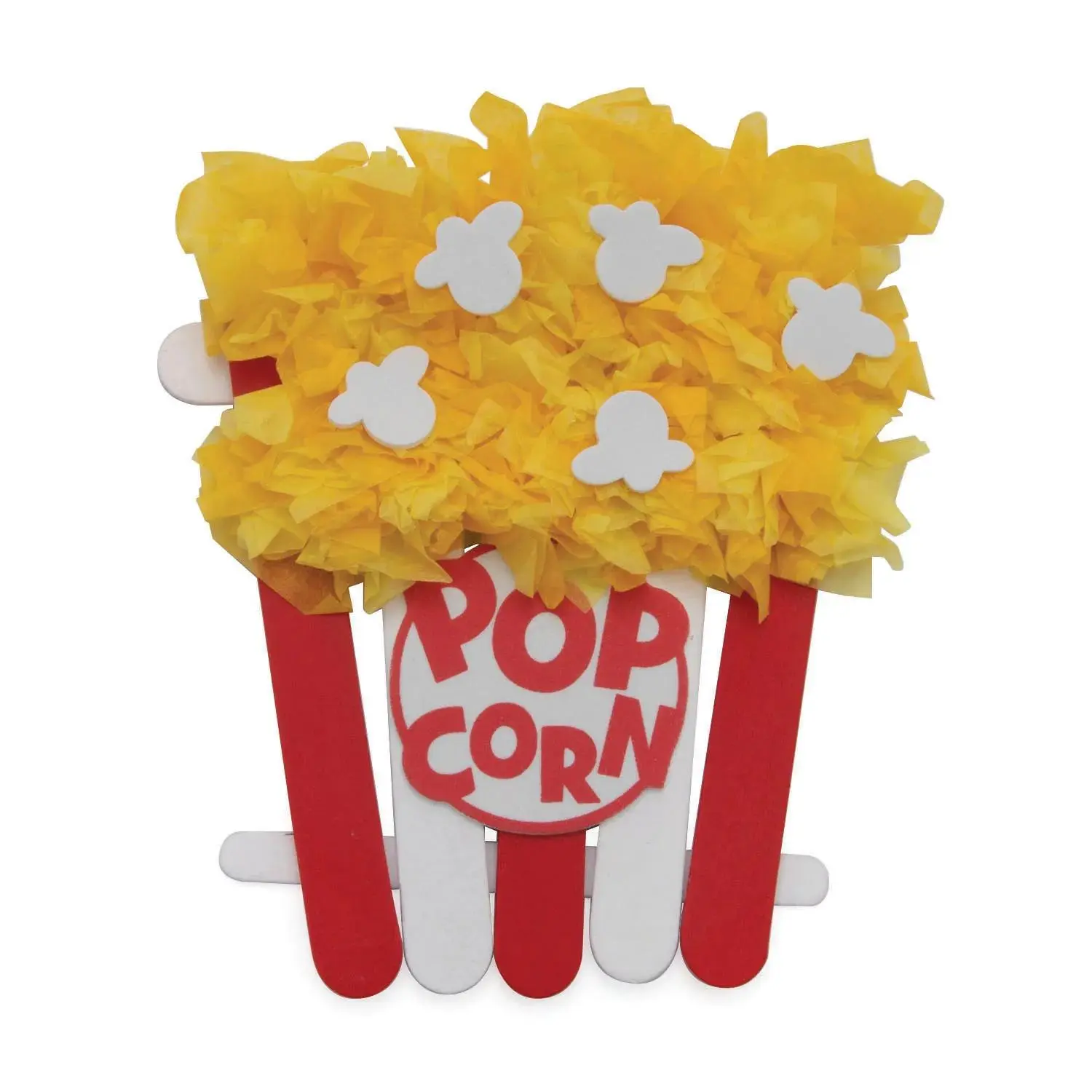 Popcorn Box Craft Stick Magnet Craft Kit - Makes 12