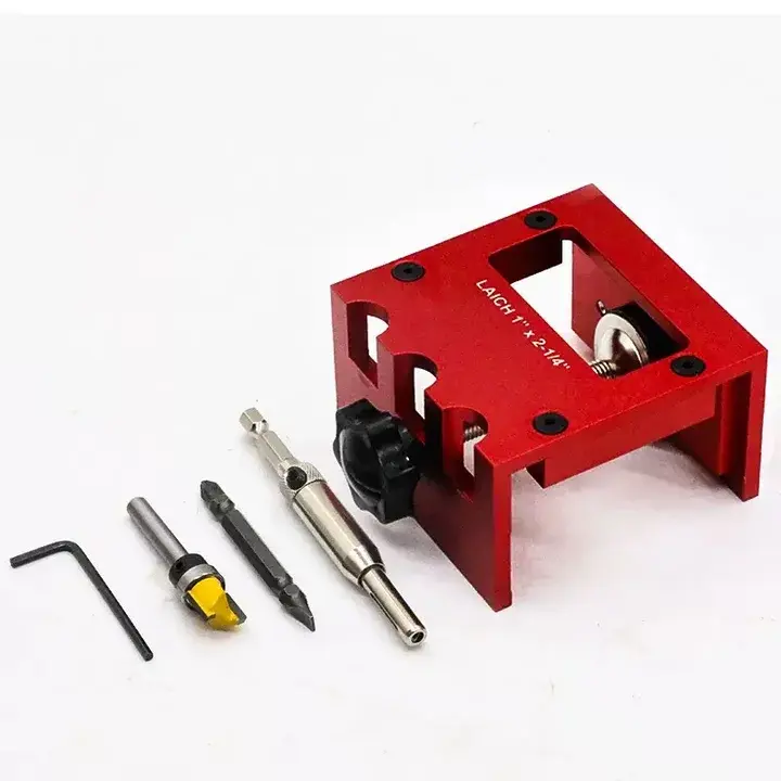 Door Latch Mortise Tool for Router, 1" x 2-1/4" Door Latch Jig Clamp on Door | Aluminum Alloy, Door Latch Installation Kit, Door Latch Template Kit, Fits 1-3/8" & 1-3/4" Wooden Door, Not for Strike Plate