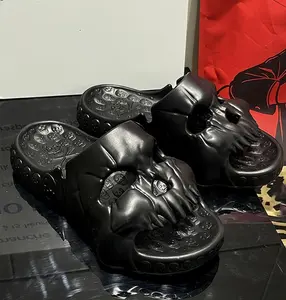 Skull sandals slippers female summer home indoor can be worn outside EVA thick bottom couple sandals slippers