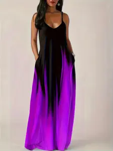 Summer Cool Strappy Spaghetti strap Long Dress, Abstract Digital Print, Casual Slim-Fitting Streetwear, Women's Fashionable Midi Dress