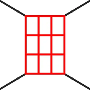 1 count/2pcs Strike Zone Target Net,13.5x21.5in Pitching Strike Zone Net,Portable Strike Zone Plate for Baseball Pitching Accuracy Improve