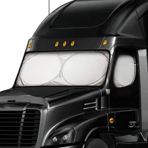 EcoNour Semi Truck Sunshade for Windshield & Side Windows UV Protection Heat Reduction Durable Polyester Reflective Silver Insulated Inner Backing Foldable Travel-Ready Design for Semi Commercial Big Rig Trucks