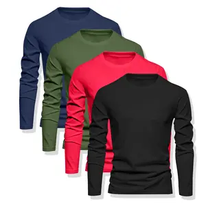4-Pack long-sleeved sports comfortable breathable sweater, fitness training quick-drying suit, spring and autumn outdoor leisure sports long-sleeved top, gym exercise activities