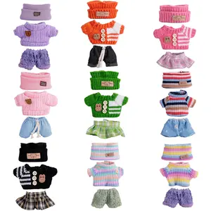 9 sets clothes for Labubu,Labubu Outfits,Clothes Set for 17cm Lububu Doll,3 Piece Set Hat Clothing for LA BUBU, Stylish Adorable Accessories (No Doll&Shoes)