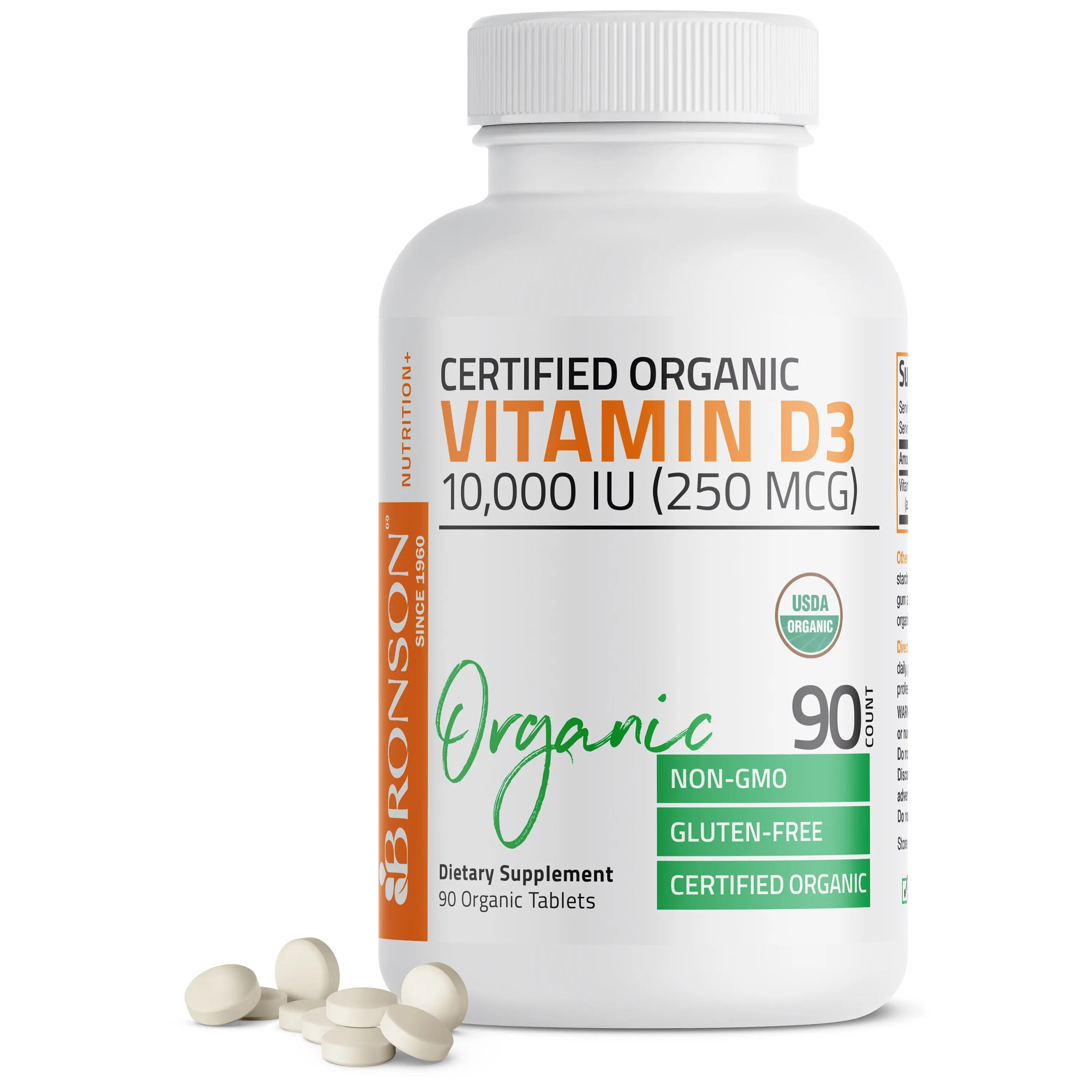 Bronson Vitamin D3 10,000 IU for Immune Support, Healthy Muscle Function, Bone Health, Non-GMO Dietary Supplement