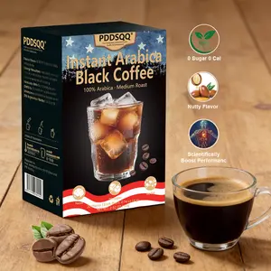 PDDSQQ 100% Arabica Coffee Upgraded Version(4g) 20 Packs Box No Additives Pure Keto Friendly Smooth Taste Portable Packs for Sustained Energy Enhanced Mental Focus