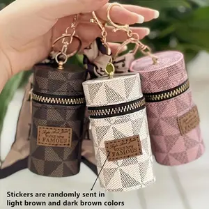 Mini Retro Coin Purse, Classic Pouch With Scarf Decor, Zipper Portable Multifunctional Lipstick Bag