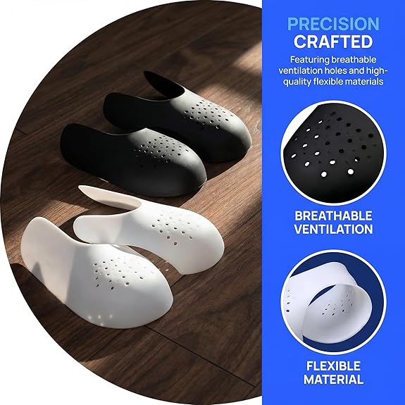 4 Pairs Sneaker Crease Protector Anti Wrinkle Shoe Shields for Air Force 1 Jordan Sneakers Shoe Protector Inserts Men 7-12
