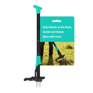COZONY 40in Stand Up Weed Puller, 4-Claw Long Handle Weeding Tool with Easy Ejector for Lawn Garden